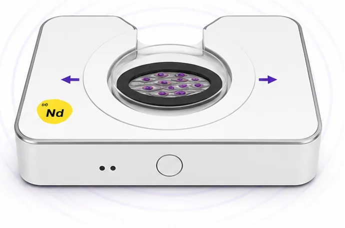 60Nd NeoMag® with the magnetic field on, substrate stretched